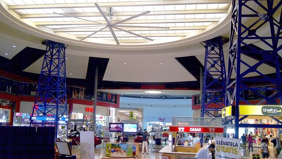 Ventilación para centros comerciales